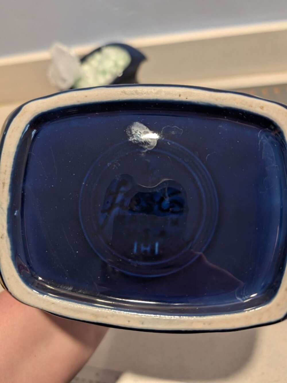 Vintage Fiesta Cobalt Blue Disk Pitchers Set Of 2 - 6.5 Lb Weight - Made In USA - Picture 4 of 5